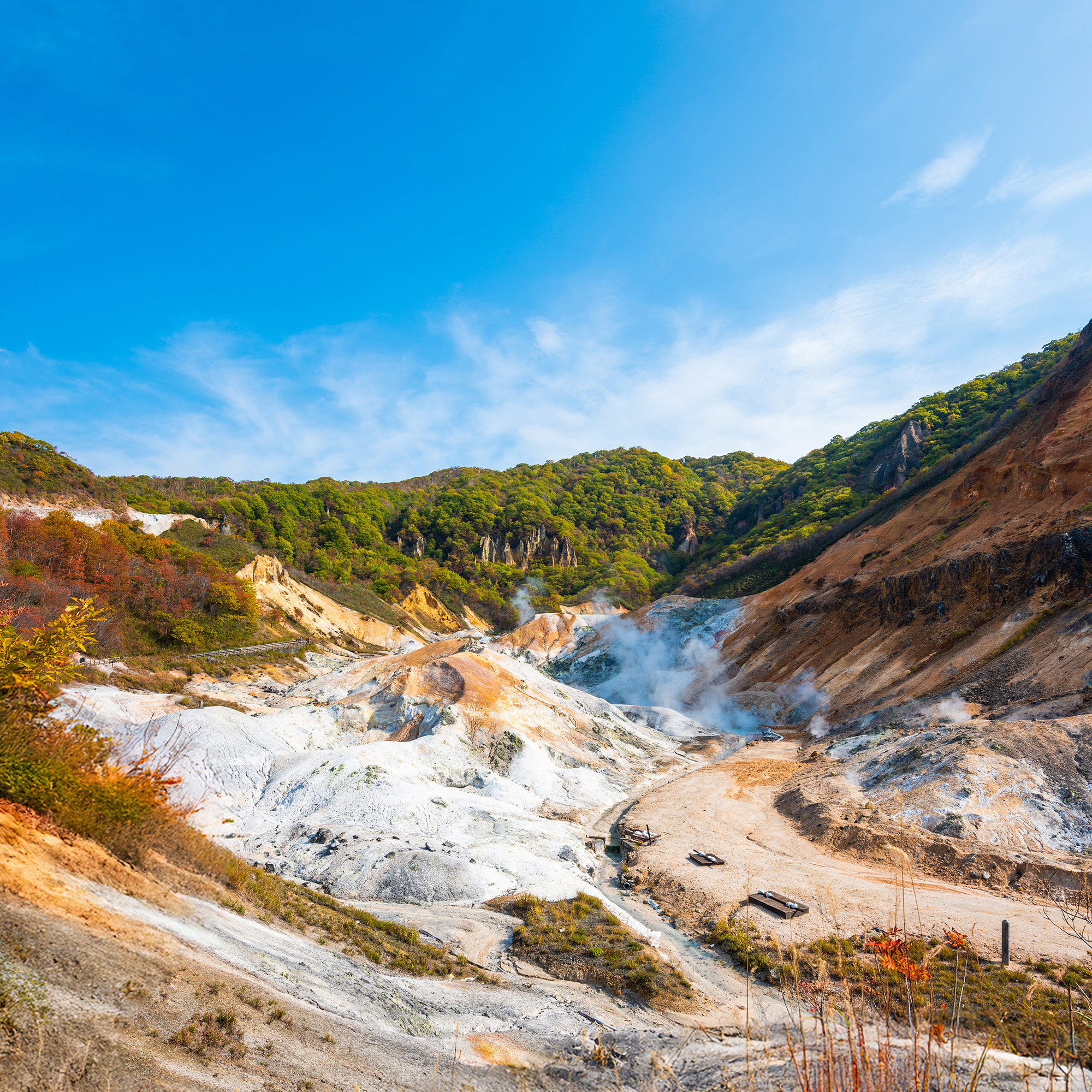 일본 북해도 삿포로 출발 노보리베츠 쇼와 신산, 도야, 니세코 버스 투어 여행